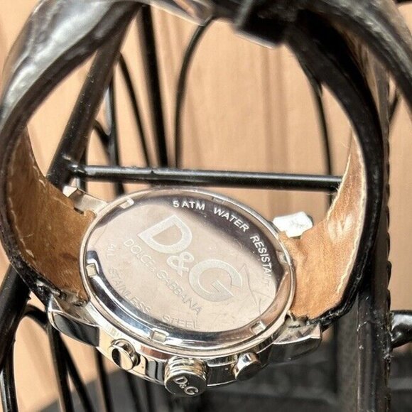 Dolce & Gabbana Men's DW0486 Multifunction Black Leather With Black Dial Watch - Picture 2 of 4